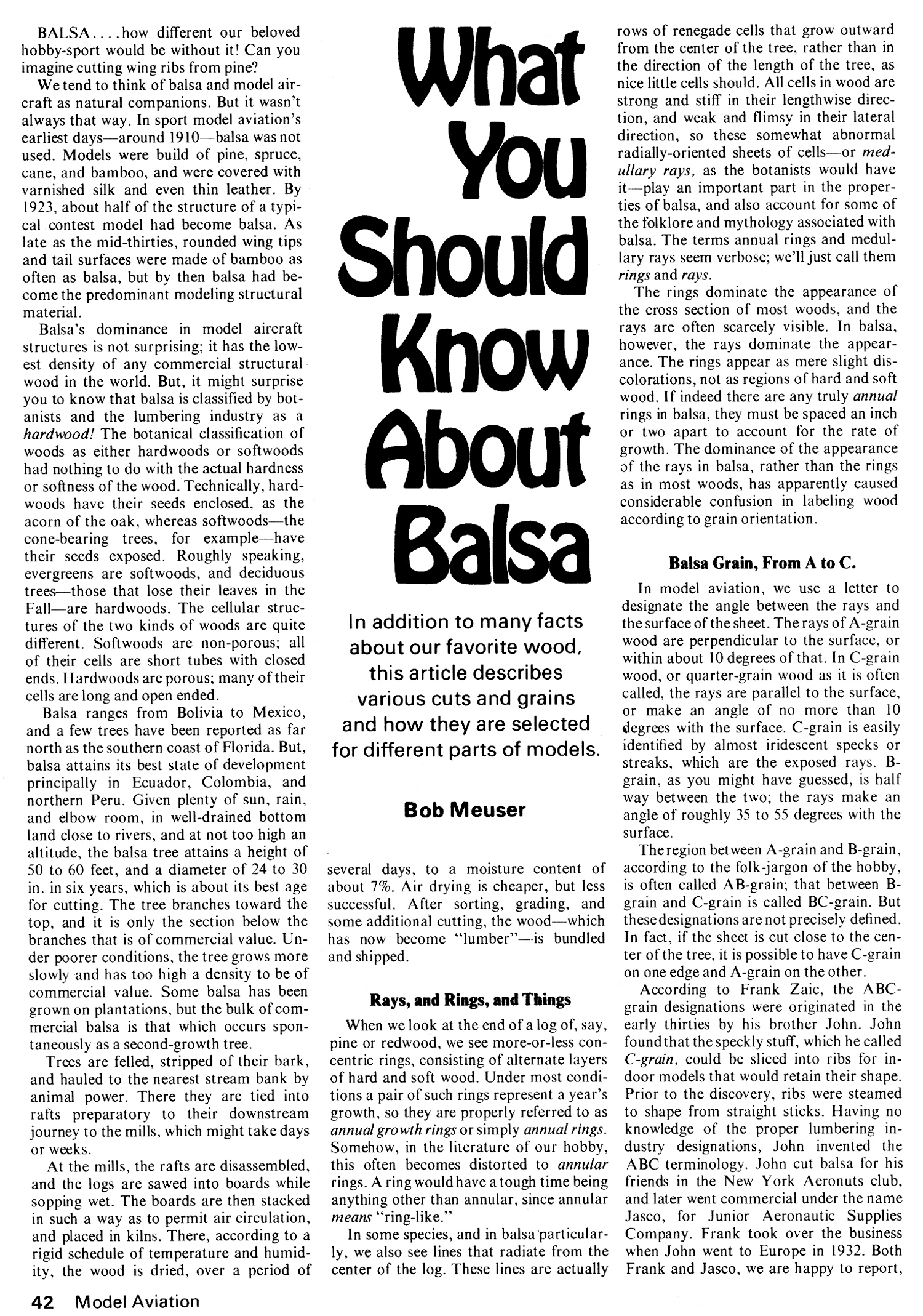 What Know Balsa